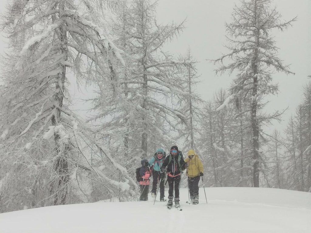 Groupe ski nordique dans les écrins