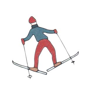 ski de fond illustration